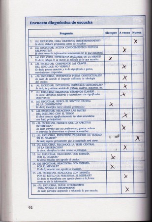 Encuesta diagnóstica de escucha